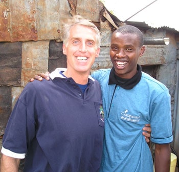 Mike with Ben, a Compassion Kenya LDP student
