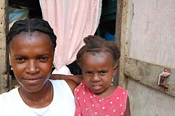 Beneficiaries of Compassion who live near Les Cayes, where protesting and rioting recently broke out.