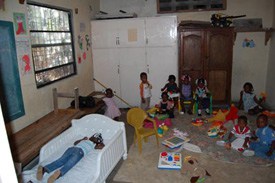 children playing in a nursery