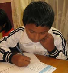 boy writing letter