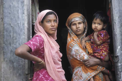 two women and a child