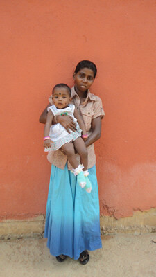 Chandrakanthi with baby