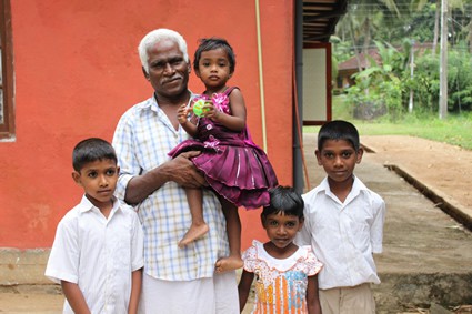 A man with his grandchildren