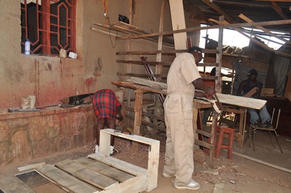 man working in carpentry shop