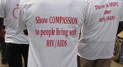 t-shirt with HIV-AIDS slogan