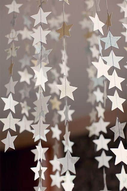 Garland of paper stars
