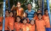 Project Manager Piyush with children