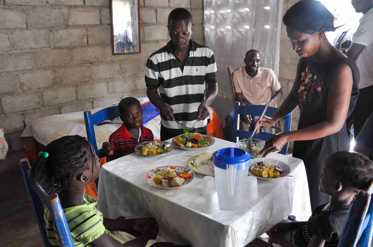 easter in haiti family dinner