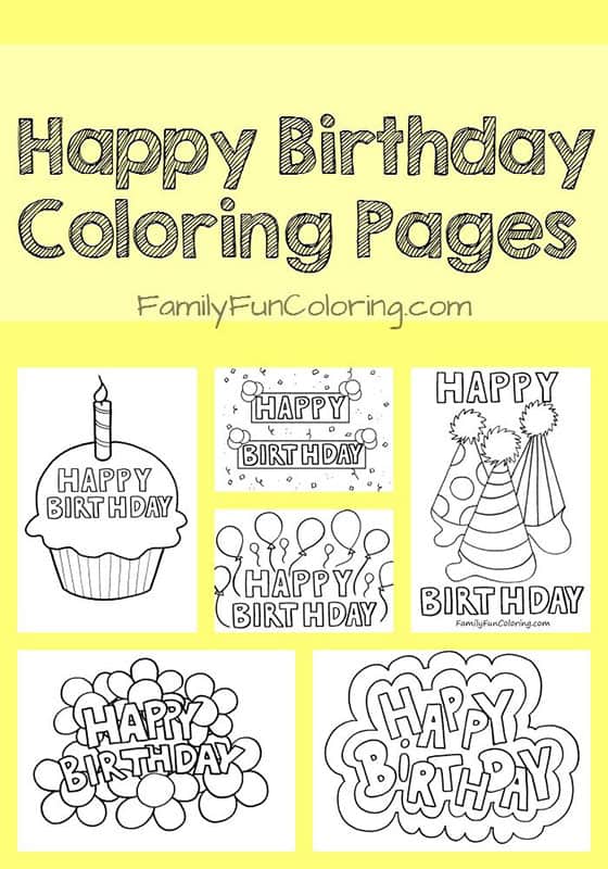 Birthday Card Ideas Coloring