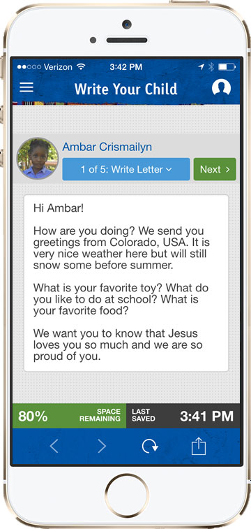 Compassion App Letter Writing 2