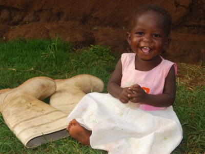 smiling Ugandan toddler