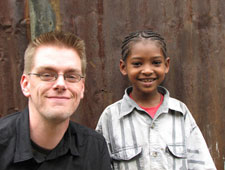 Aaron Armstrong and a child