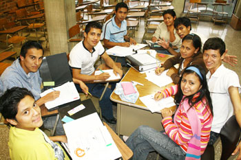 a group of students