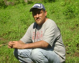 man sitting on ground