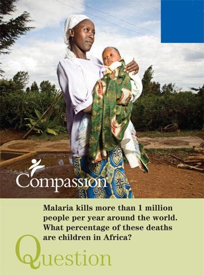 compassion poster of woman holding a baby