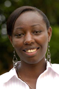 young Rwandan woman smiling