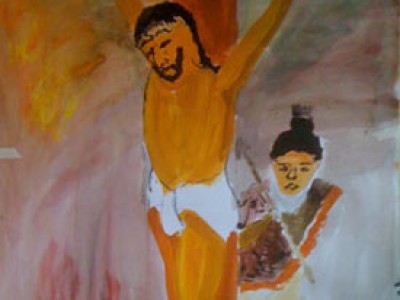 Christ's crucifixion depicted in artwork
