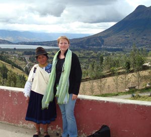 two women standing