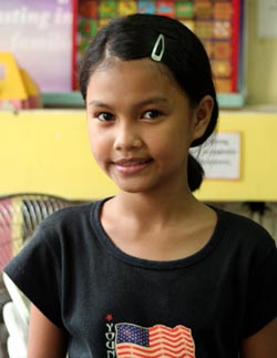 young girl smiling