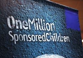 one million sponsored children banner