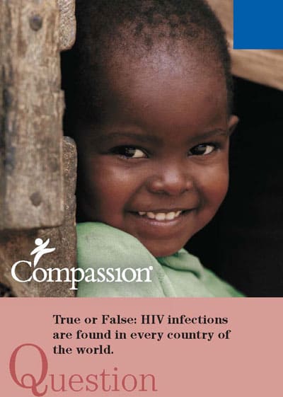 smiling child on Compassion poster