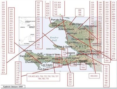 map of Haiti