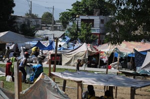 tent city in Haiti
