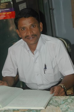 man sitting at a table