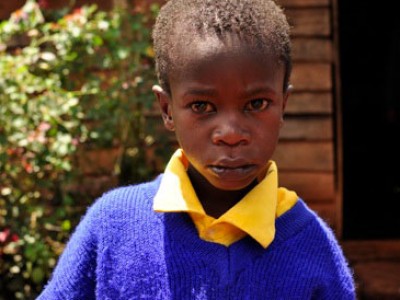 boy staring at camera