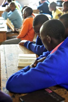 children sitting at desks