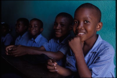 a group of smiling children