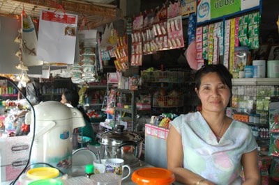 Thai woman in a shop
