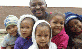 Jimmy Wambua with children