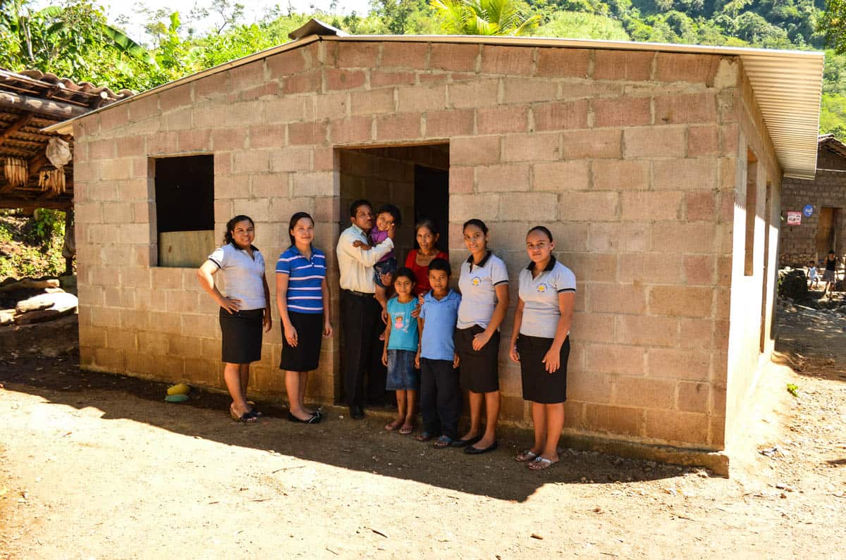 A cement block home in rural El Salvador