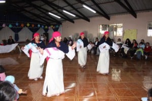 girls performing a Christmas program