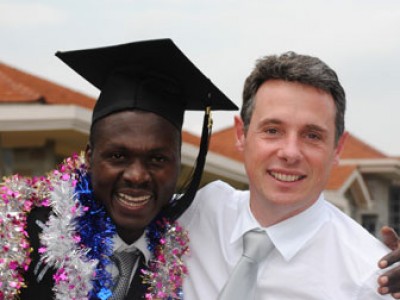 two men at a graduation