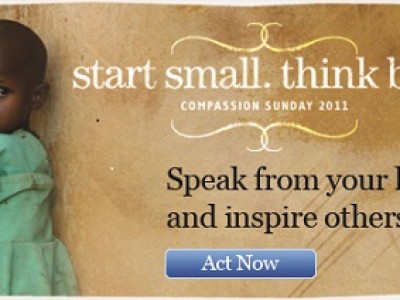 Compassion Sunday Poster of a girl in a blue dress