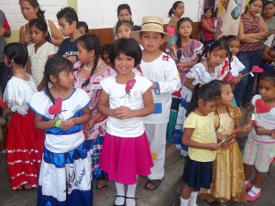 group of children in colorful clothing