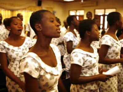 Ghanian children singing