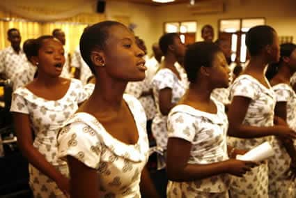 group of women singing