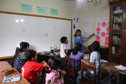 children in a classroom