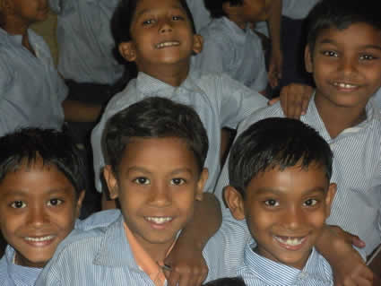 group of smiling children