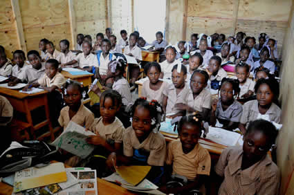 classroom full of children