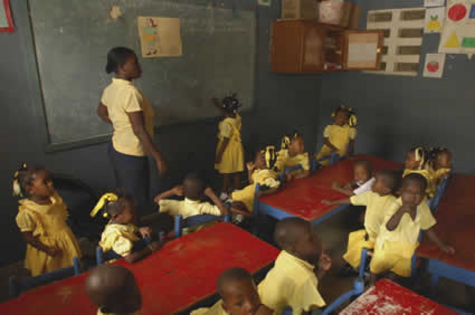Haiti_girl-in-classroom young children in Haitian classroom