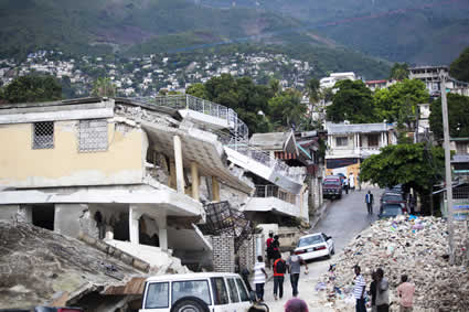 earthquake devastation in Haiti