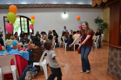 girl meeting her sponsored child