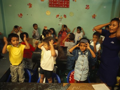 Ecuadoran children in classroom