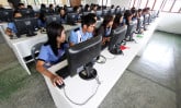 Filipino students using computers