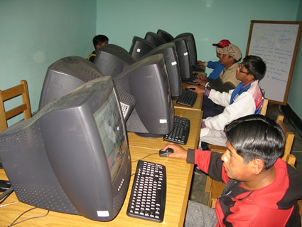 youth at computers