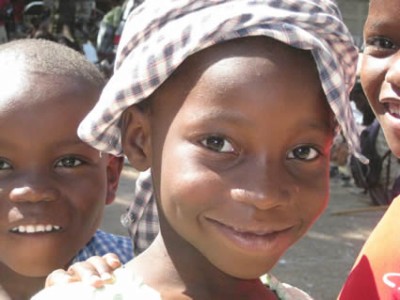 smiling children in Haiti